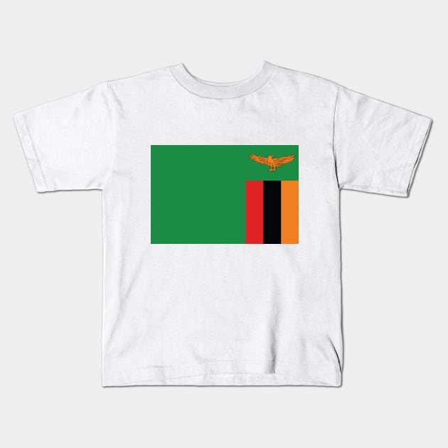 Zambia Kids T-Shirt by Wickedcartoons